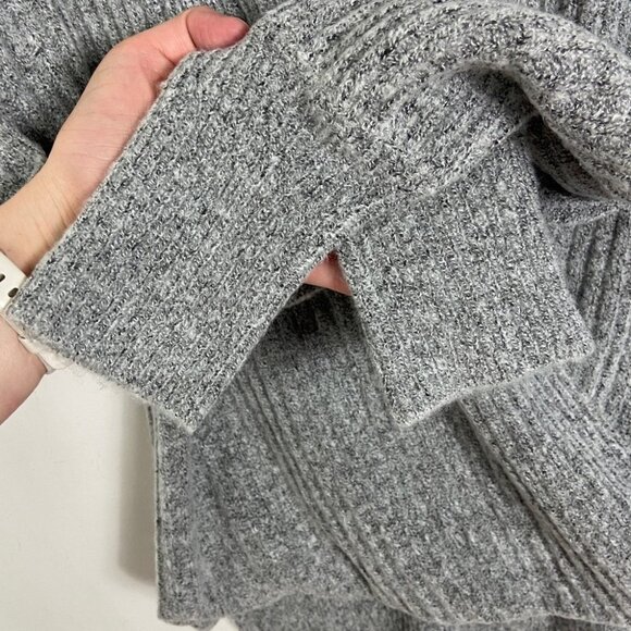 NEW Max Studio Cozy Ribbed Wrap Sweater Grey Knit Size Small Nordstrom Pullover - Picture 7 of 7